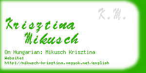 krisztina mikusch business card